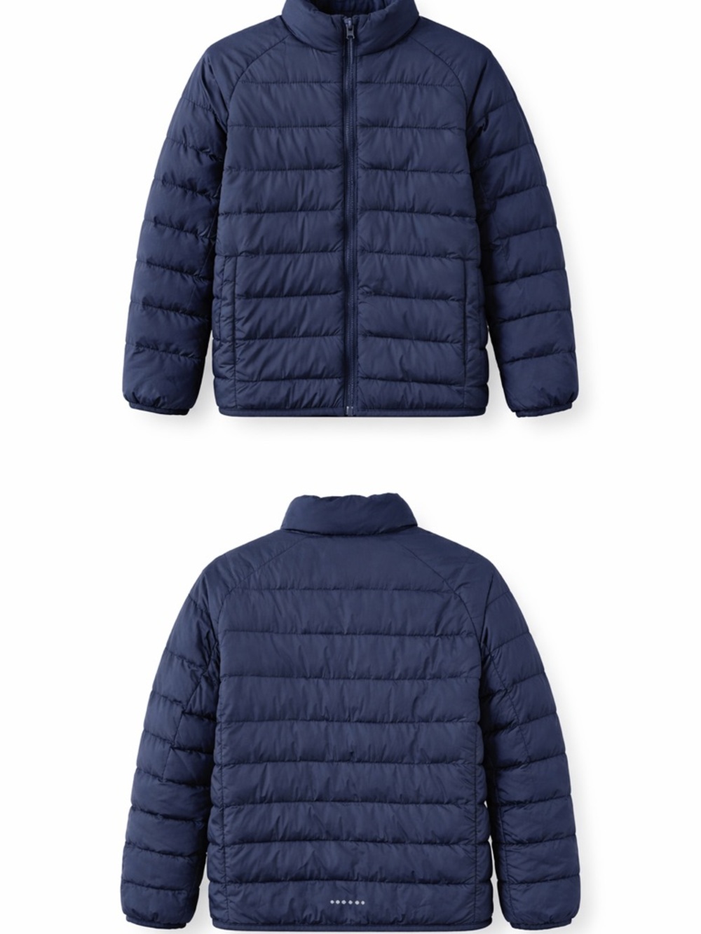 Uniqlo Kids Navy Puffer Jacket - Quilted Full-Zip